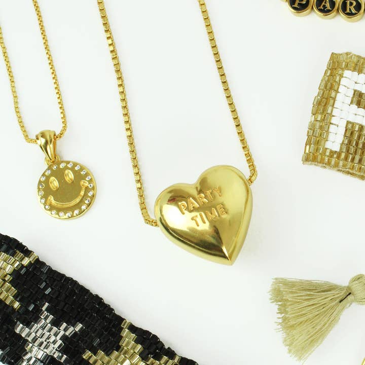 My Doris - Wholesale Pendant/Charm Necklace - CHUNKY HEART LET'S DANCE/ PARTY TIME NECKLACE3