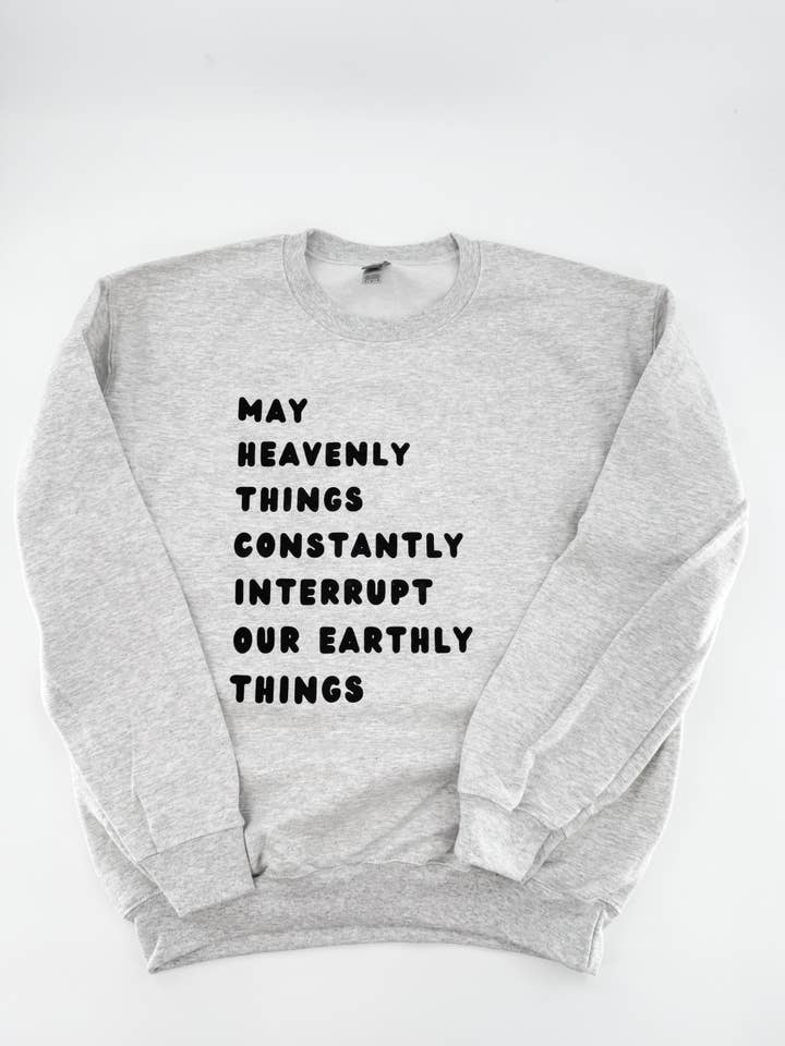 Heavenly Things Sweatshirt for wholesale by Hand Made Alabama
