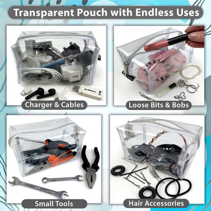 Powell Creative Products Ltd – wholesale Pencil case/pouch – Clear Pencil Case Transparent See Through Toiletry Bag7