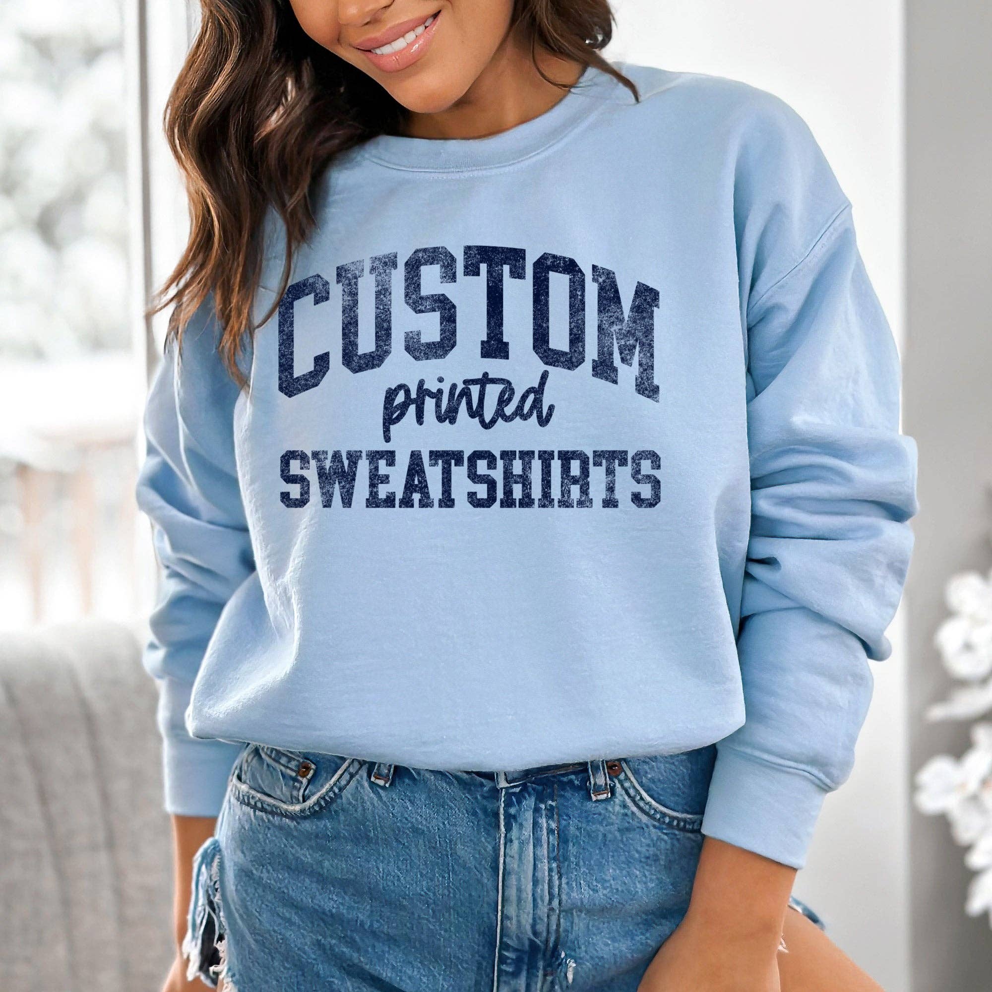 Peculiar People Designs - Wholesale Graphic Sweatshirt - Women's - Custom Crewneck Sweatshirt With Your Name Location Or Logo21