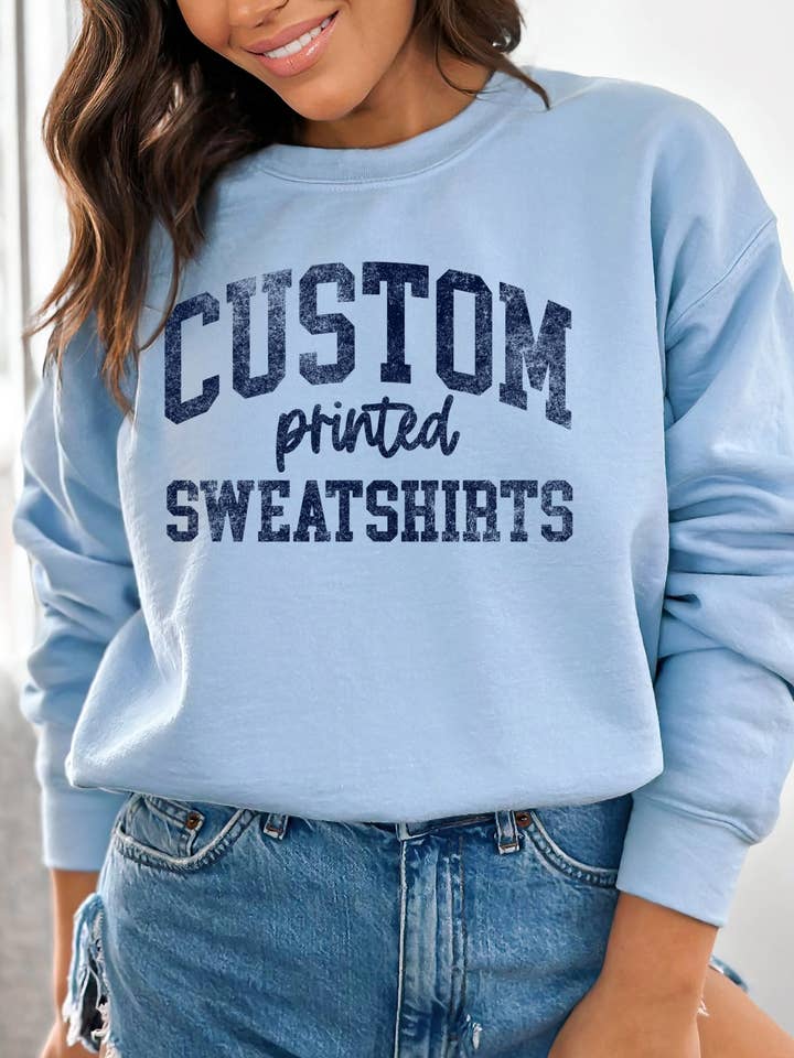 Peculiar People Designs - Wholesale Graphic Sweatshirt - Women's - Custom Crewneck Sweatshirt With Your Name Location Or Logo21