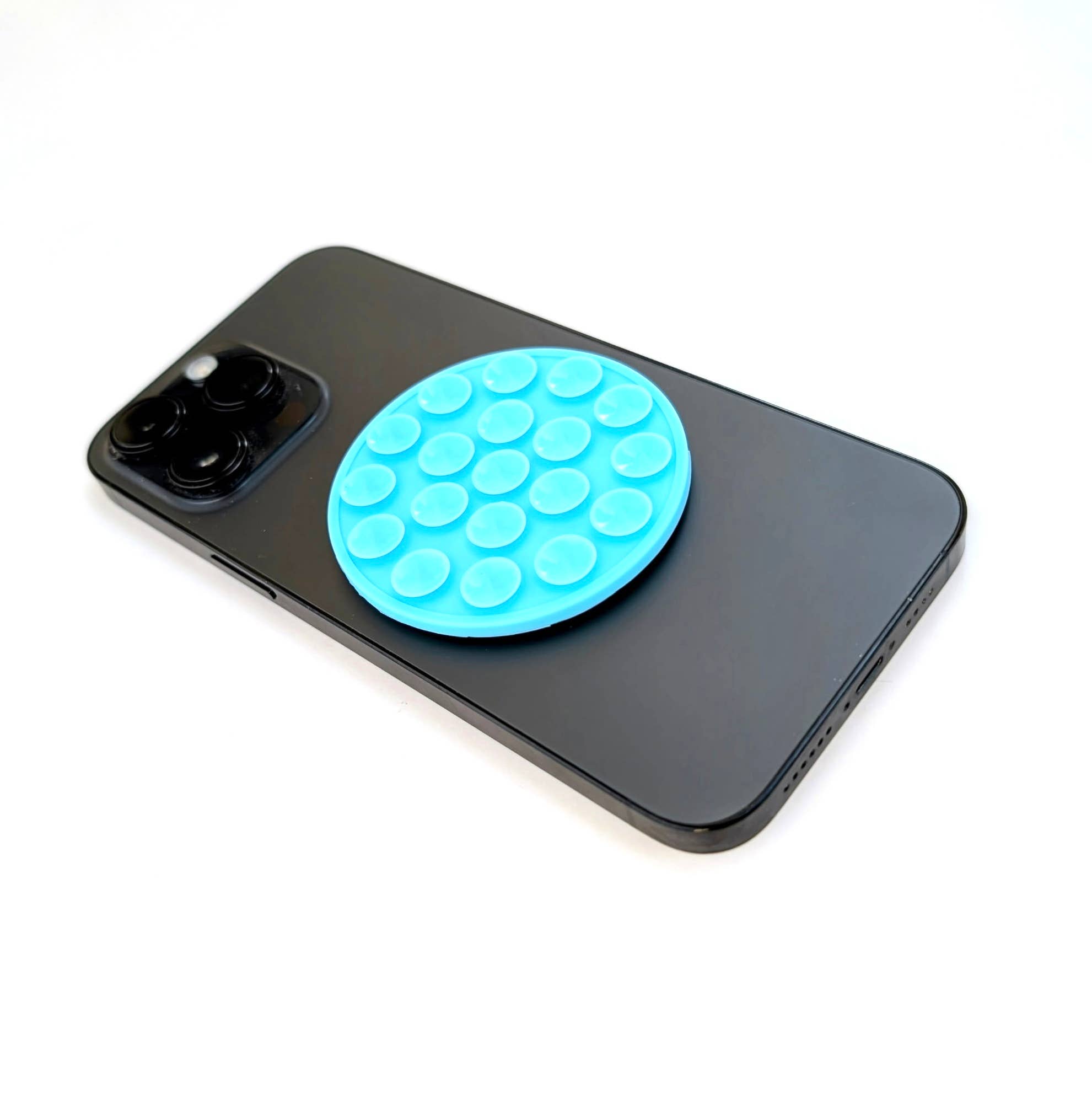 iconic mi - Wholesale Phone Grip - Phone Sticky Grip 2 Sided Suction Pad Round Blue1