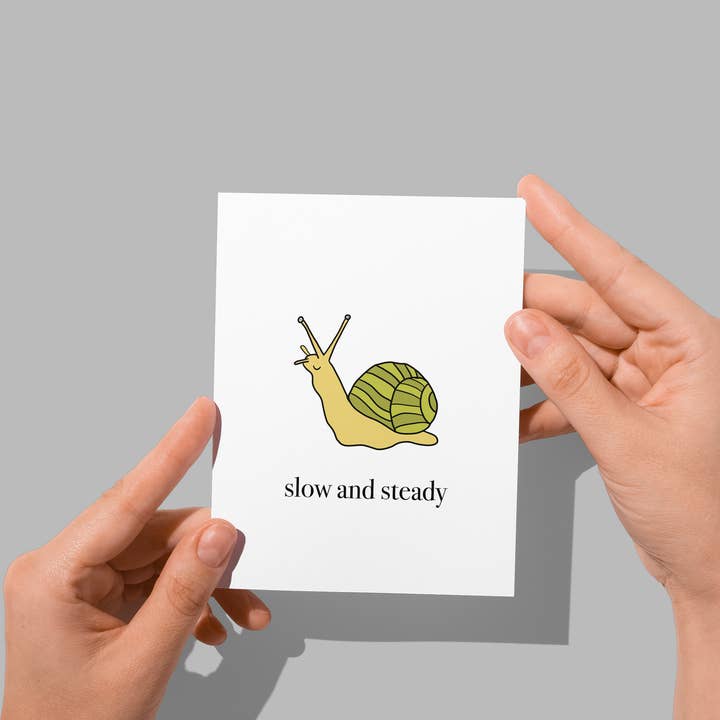 Punny & Cute Greeting Card - Slow and Steady for wholesale by Eastern Trend