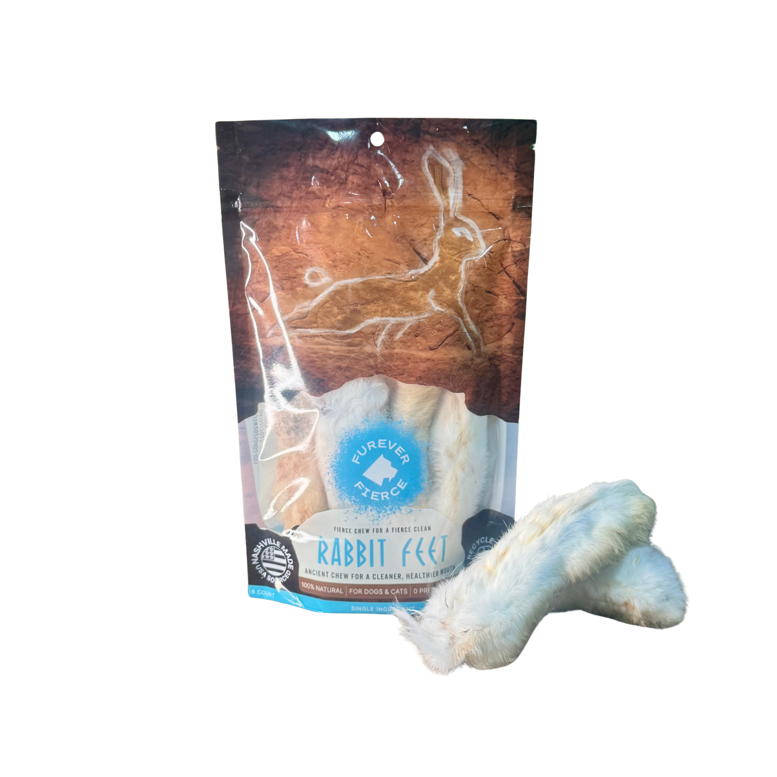 Alamo Pet Experts - Wholesale Pet Treats - Dog - FF Rabbit Feet 4ct Bag0