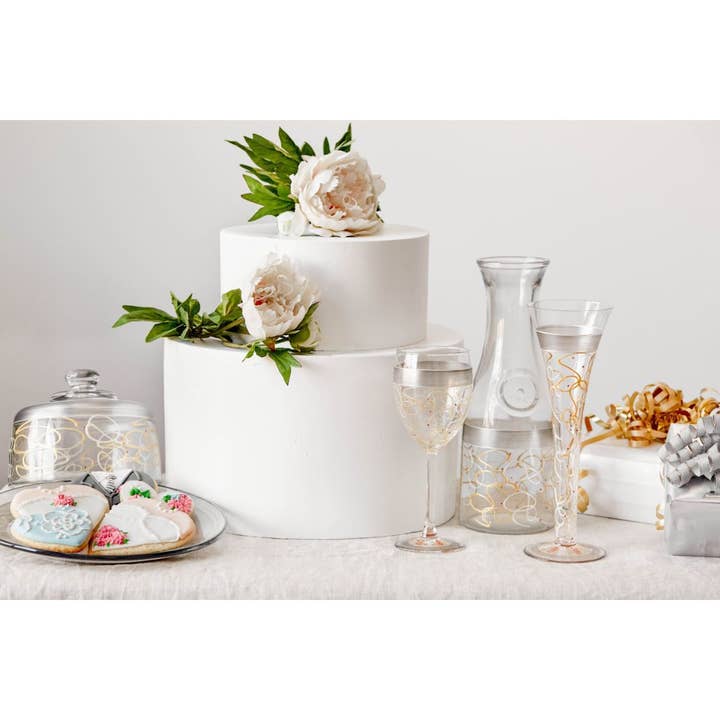 Golden Hill Studio - Wholesale Wine Glass - Celebration Streamers Wine Glasses5