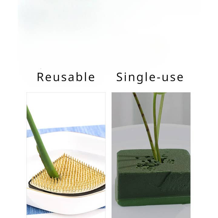 Gohobi (We cover U.S. import duties) - Wholesale Decorative Tabletop Object - Gohobi Ikebana Kenzan Stainless Steel Flower Stand Flower Holder23