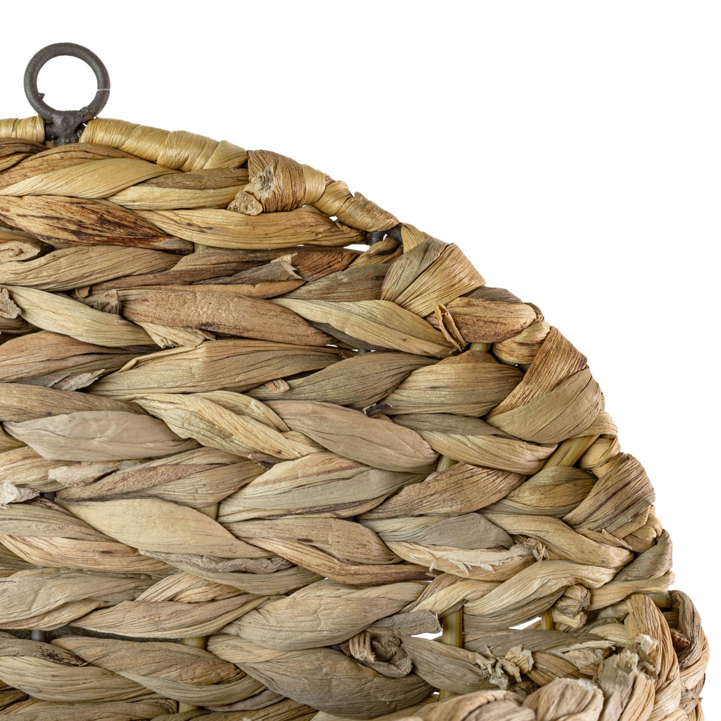 Foreside Home & Garden - Wholesale Wall Accent - SALE - Calliope Braided Wall Pocket Water Hyacinth3