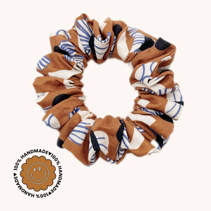 Terracotta Flora Scrunchies, Floral Boho Hair Ties For Women for wholesale by ELSE