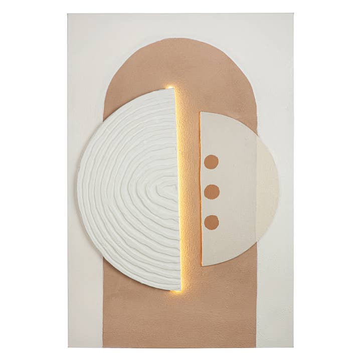 Image (LED) rectangulaire Carve crème; blanc H. 90 cm, UE 1 pour la vente par Gilde Handwerk Macrander GmbH & Co. KG