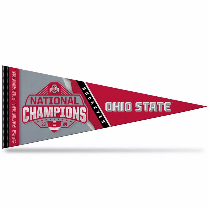 Rico Industries - Wholesale Flag - Ohio State Buckeyes National Champs 12" x 30" Pennant