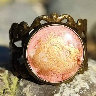 Jugendstil-Ring aus Roségold und Kupfer | Maroussia Bijou für den Großhandel von Maroussia Bijou