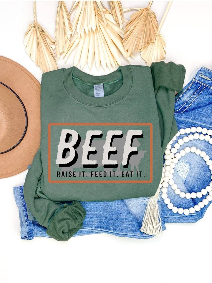 BEEF Raise it. Feed it. Eat it. for wholesale by Buckin Barn Wholesale
