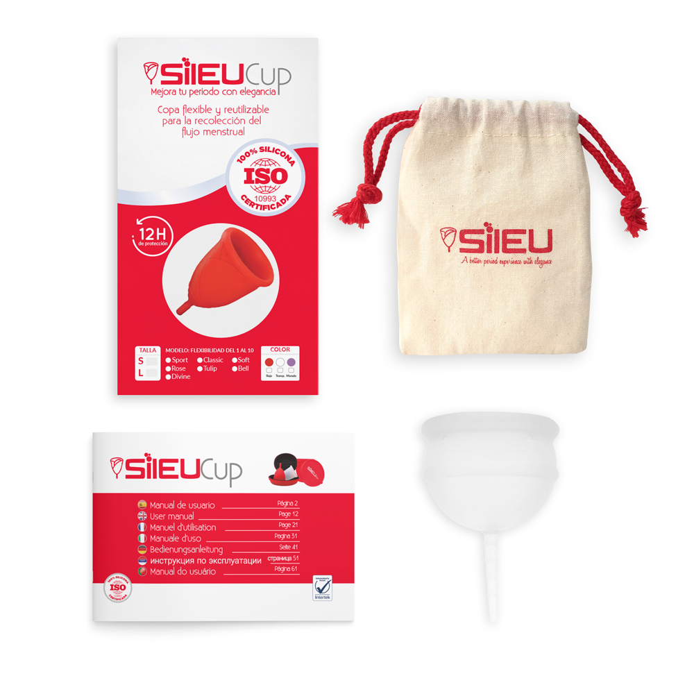 Clear Sileu Bell menstrual cup for wholesale on Faire1