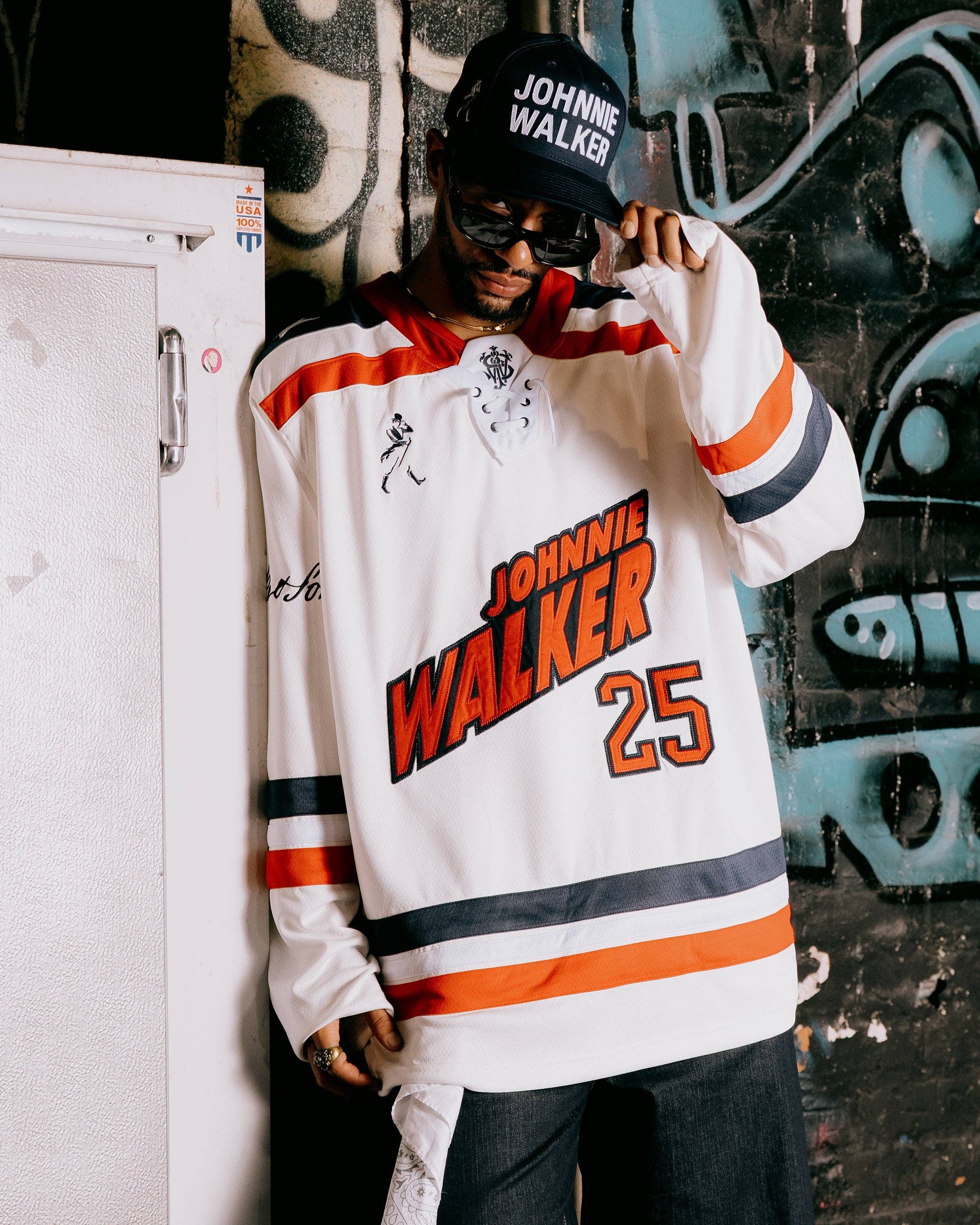 Rojo/Navy Camiseta de Hockey Johnnie Walker Home - Rojo / Azul Marino de venta al por mayor en Faire4