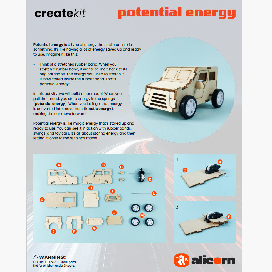 Kitsville - Wholesale Toy Car/Truck - Kids - Pull String Car DIY Kit, Educational STEM Toy for Kids4