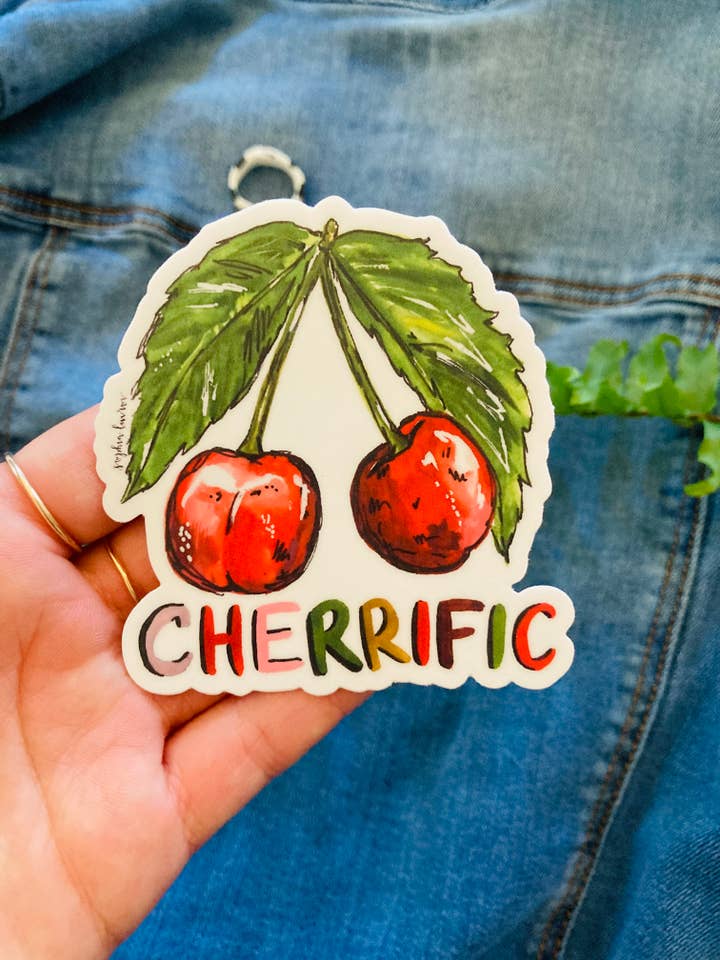 Cherries Vinyl Sticker - Sophia Lavrov for wholesale by Sophia Lavrov