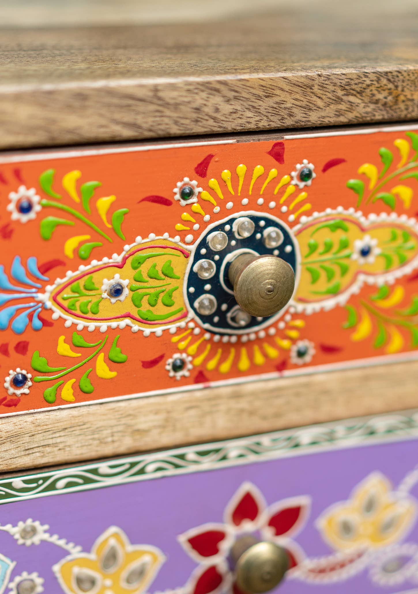 Namaste – wholesale Cabinet – Sankalaka Hand Painted 9 Drawer Cabinet / Chest1