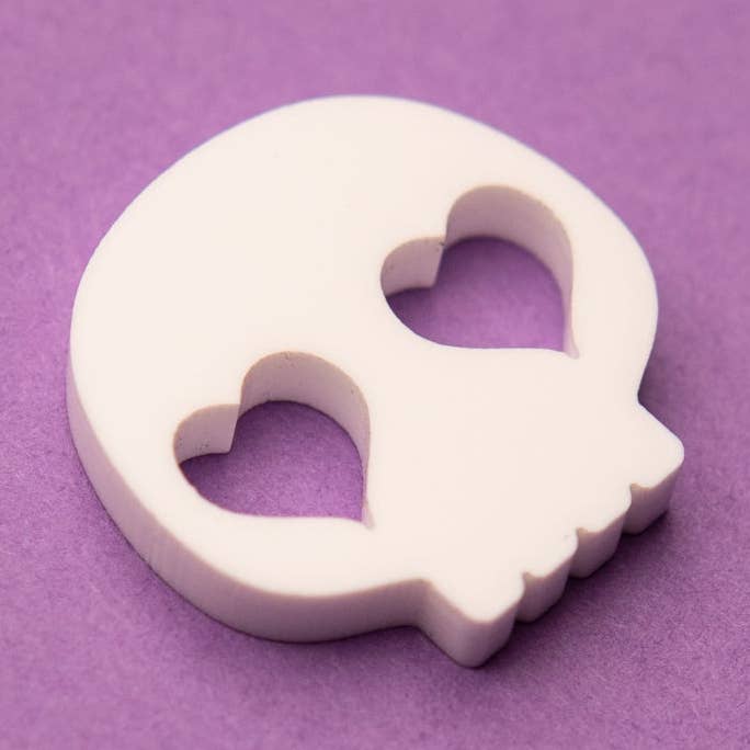Kawaii Skull Button for wholesale by OddBorn
