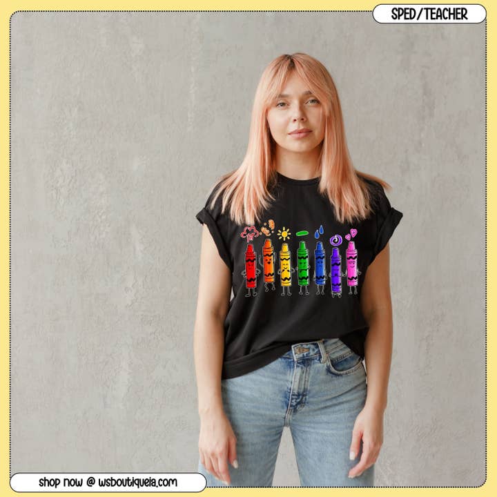 Zone Crayons SEL Special Education T-shirt/tröja för wholesale av Wild Soul Boutique IA