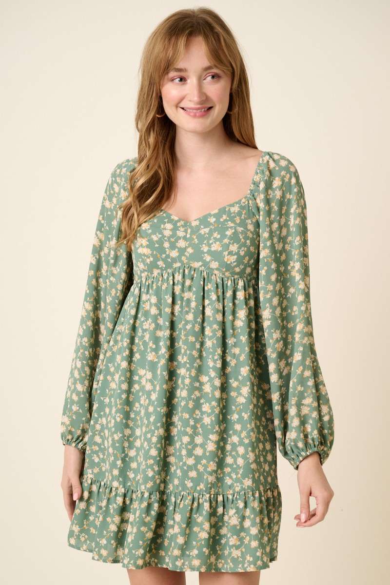 mittoshop - Wholesale Dress - Women's - FLOWER PRINT PEPLUM MINI DRESS4