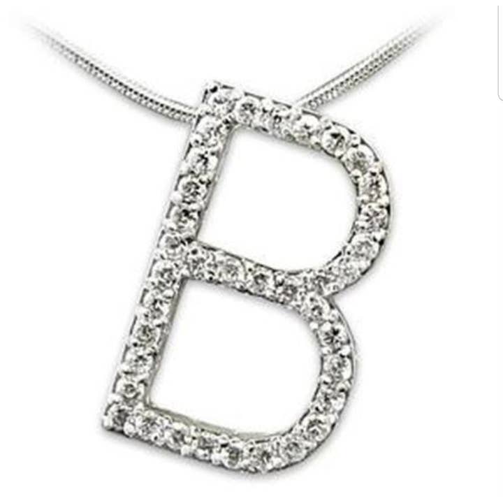 Stora initialer Hängsmycke halsband Zirconite Cubic Zirconia . 501P för wholesale av Diamond Veneer Travel Jewelry