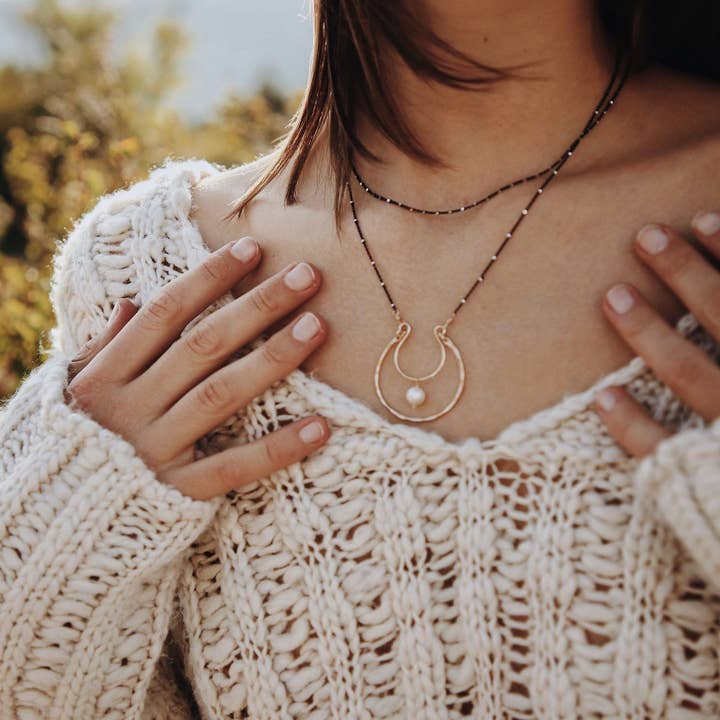 Shimmering Layering Necklace for wholesale by Laura J Designs