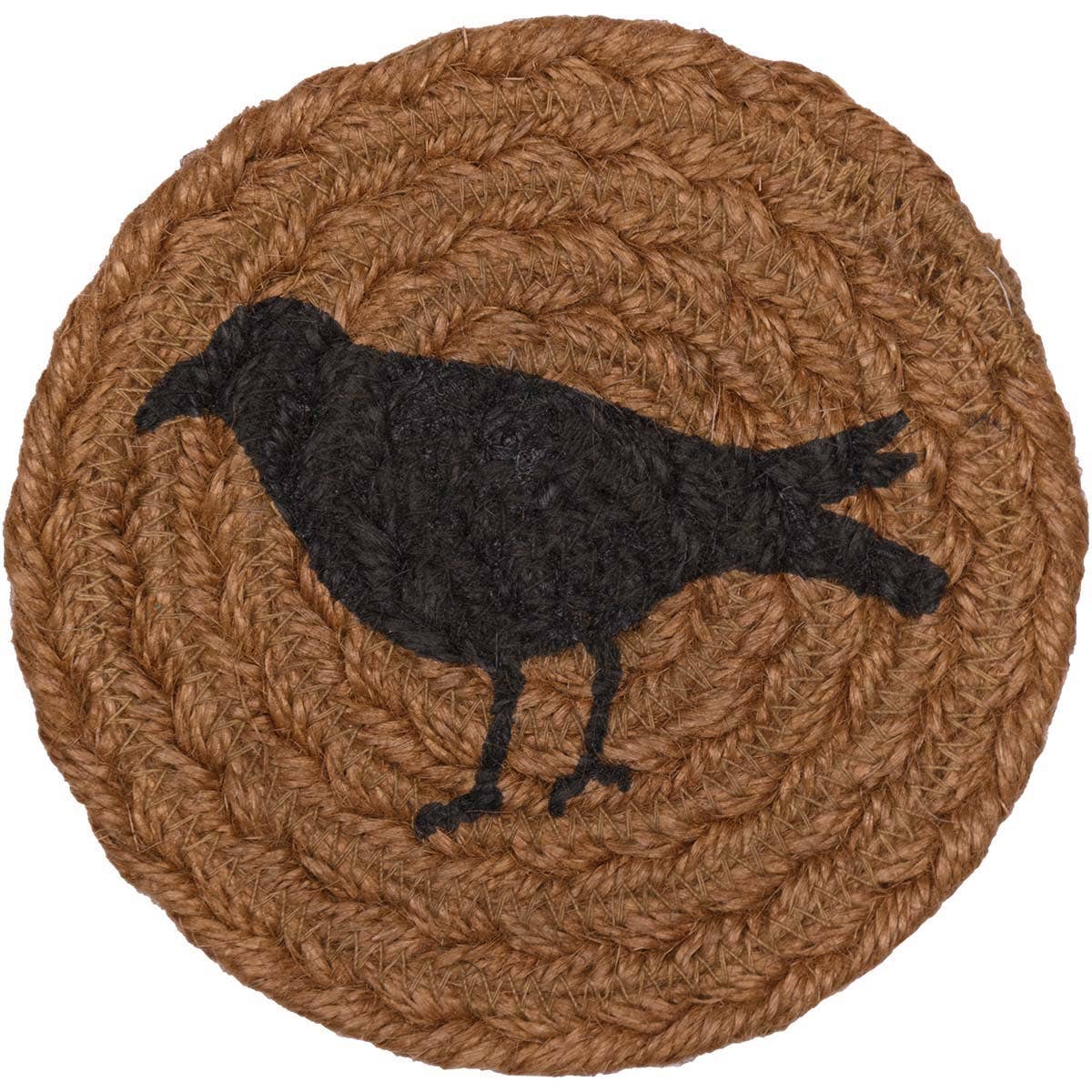 VHC Brands - Wholesale Coasters - Heritage Farms Crow Jute Coaster Set of 62