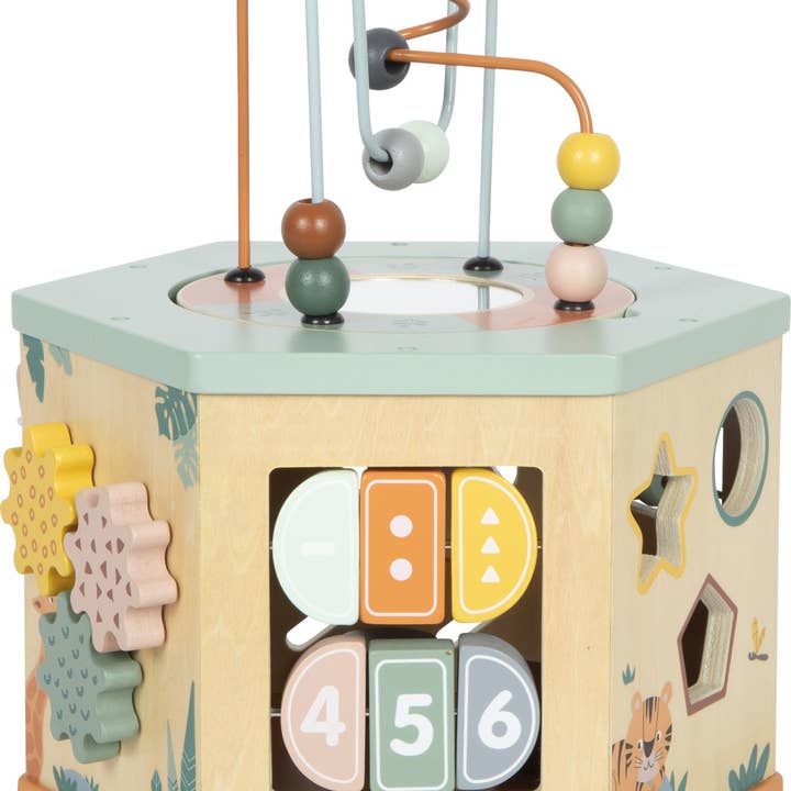 small foot - Wholesale Wood Toy - Kids - 7 Sided Motor Skills Cube “Safari” | Motor Skills | Wooden Toys6