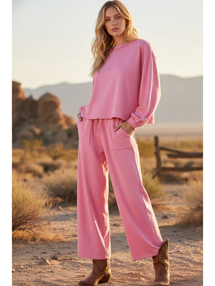 Sewn and Seen - Wholesale Lounge Set - Women's - SCUBA TOP AND PANT SETS1