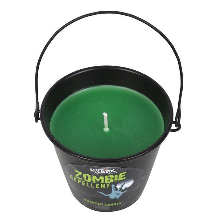 Something Different Wholesale - Wholesale Jar/Filled Candle - Zombie Repellent Gothic Halloween Candle Bucket2