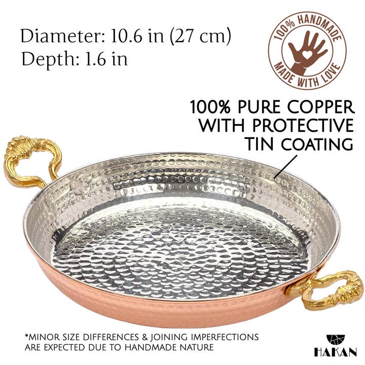 Hakan - Wholesale Pan - Hakan Copper Egg Pan for Cooking, Handmade Small Frying Pan23