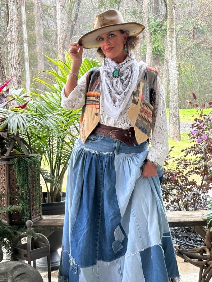 Jaded Gypsy - Wholesale Skirt - Women's - Patched About Skirt