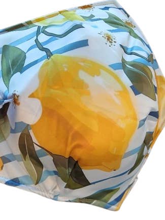 Bowl Cozy - Lemon front - Yellow& white back - 2 sided cozy for wholesale by Kit Carson Accessories