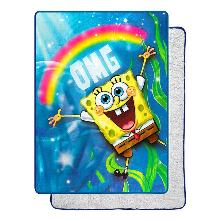 Spongebob Squarepants OMG - Plaid Sherpa Toucher de Soie pour la vente par The Northwest Group