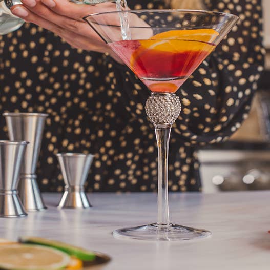 Iridescent Hammered Cocktail & Martini Glasses - Sister.ly Drinkware