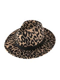 Chapeau à visière tendance à motif peau de léopard marron - Paquet de 6 pour la vente par Apparel Candy