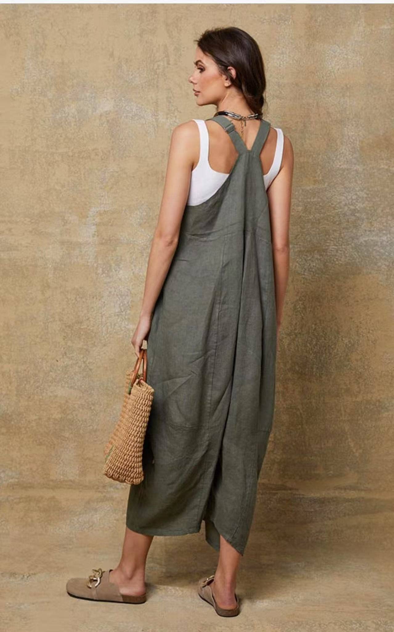 LÉA & LUC - Wholesale Overalls - Women's - 100% linen jumpsuit REF. 7222924