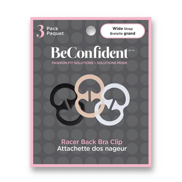 Racer Back Bra Clips - 3 Colours (Wht/Bge/Blk) for wholesale by BeConfident Fashion Fit Solutions UK
