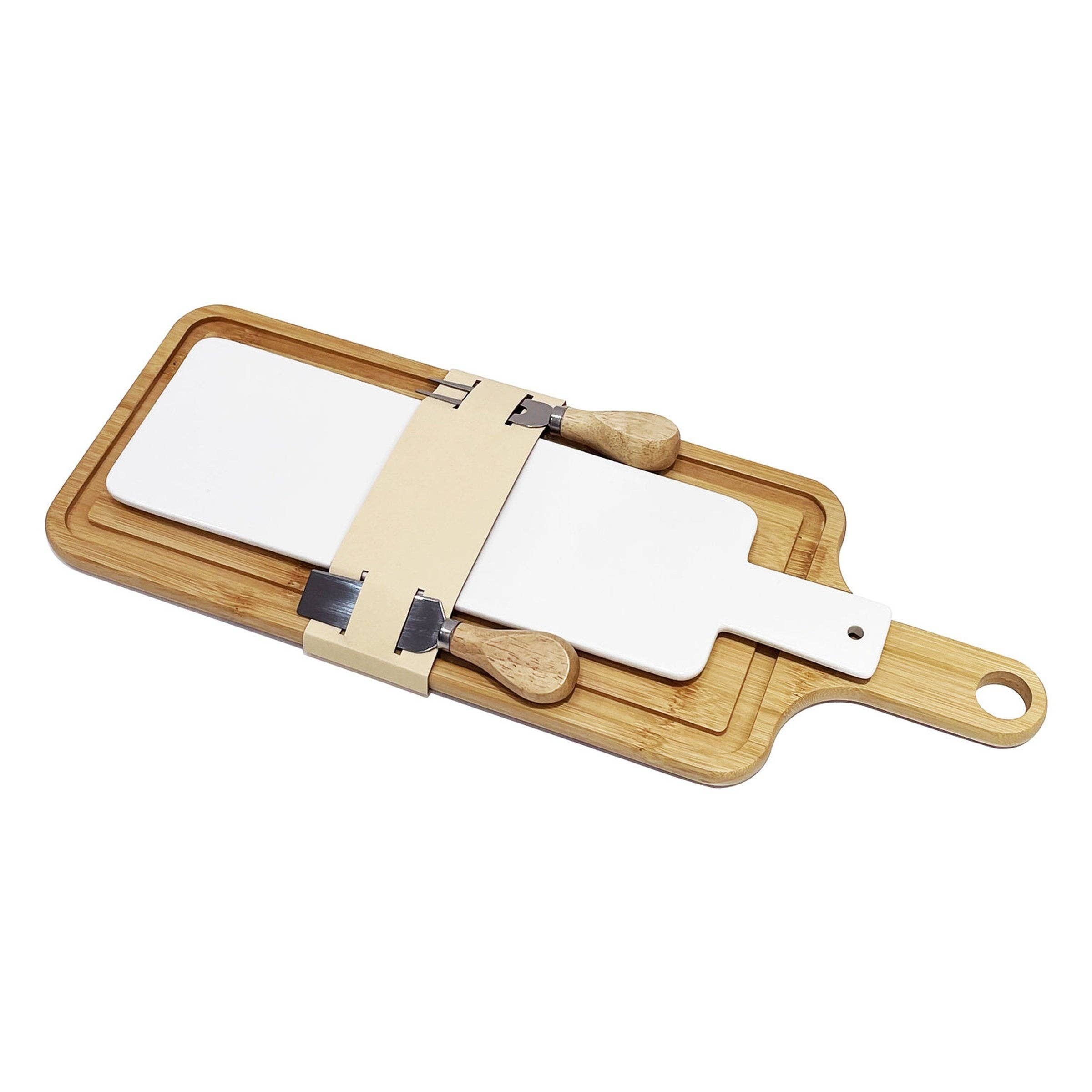 Godinger - Vendita all'ingrosso Taglieri per formaggio - Set di Taglieri Jumelle Double con Coltello da Formaggio1