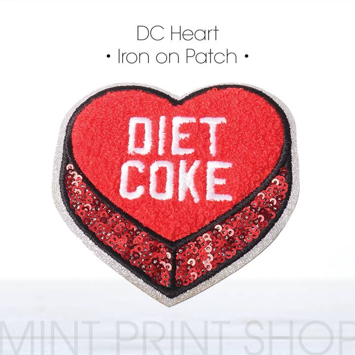 DC Hjerte | Chenille Patch for engroshandel hos Mint Print Shop & Co