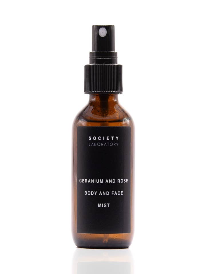 GERANIUM AND ROSE BODY AND FACE MIST for wholesale by Society Laboratory