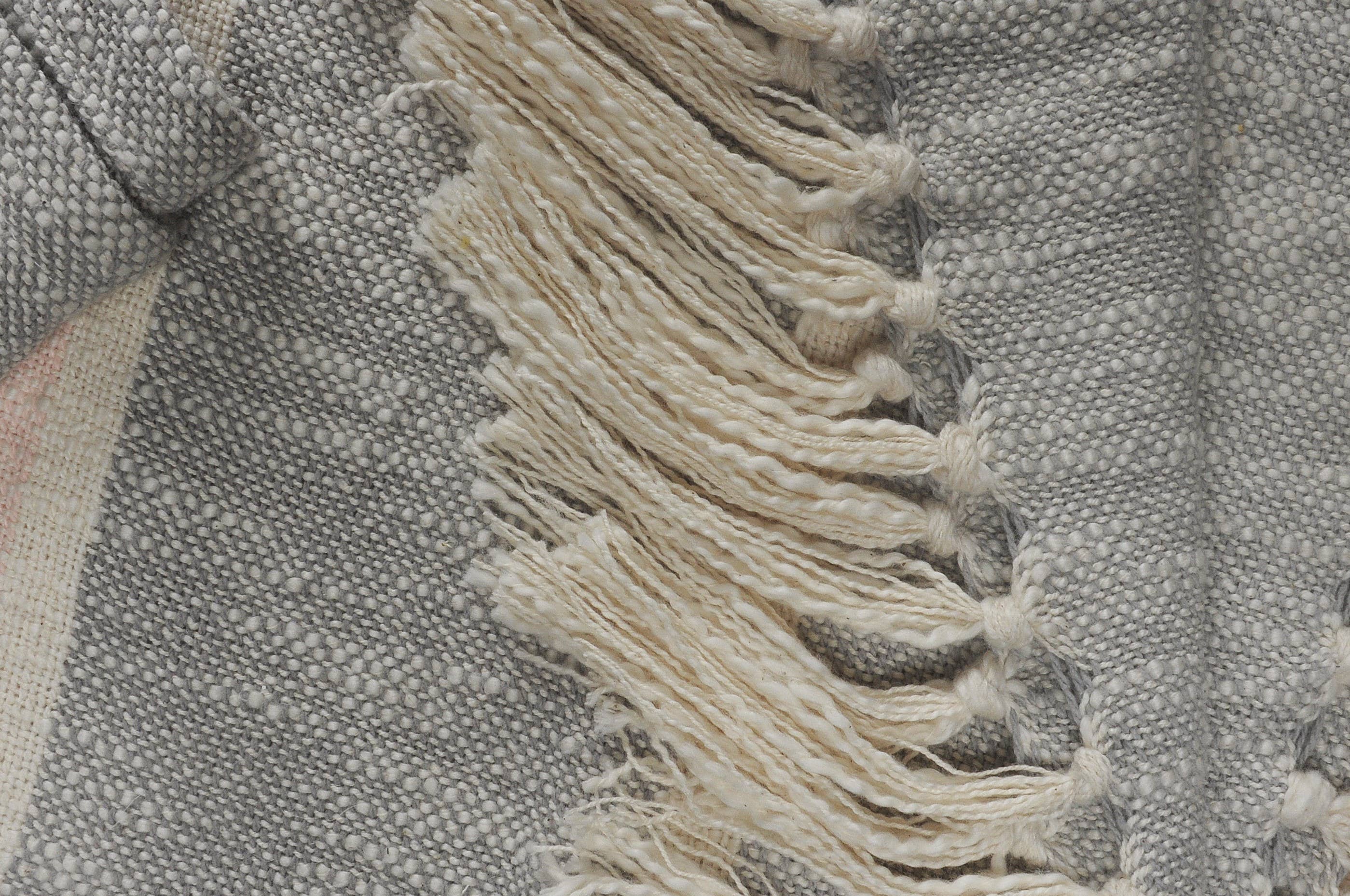 Multi Touch of Blush Striped Throw Blanket with Fringe for wholesale on Faire3