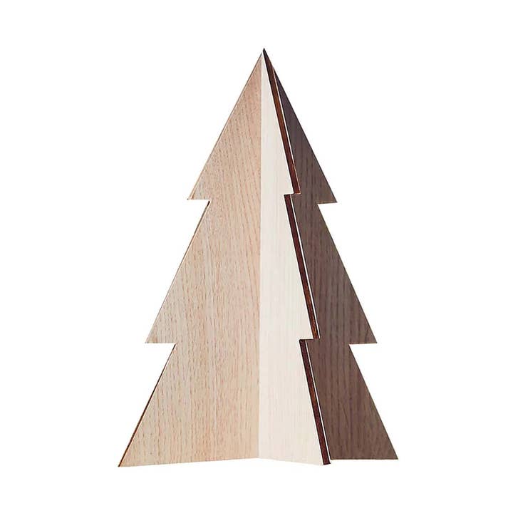 Christmas Tree Wooden Cake Topper for wholesale by Hootyballoo by Club Green
