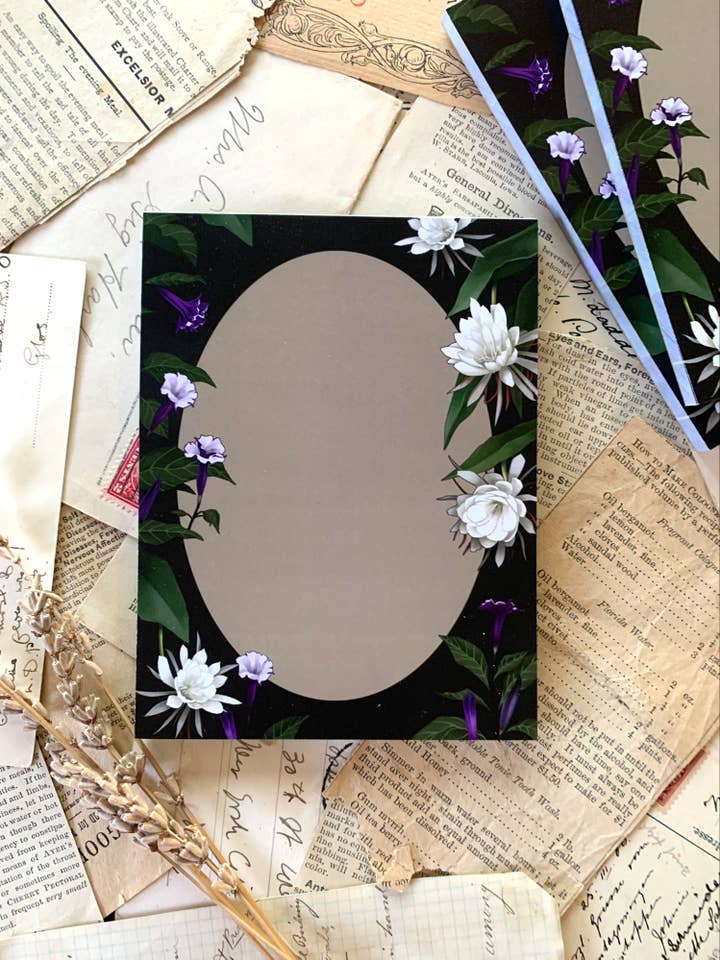 Night garden notepad for wholesale by The Creeping Moon
