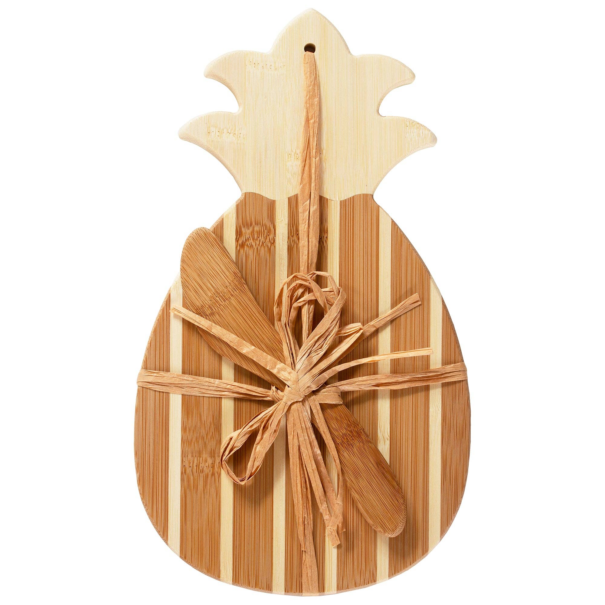Totally Bamboo - Wholesale Cheese Board - Pineapple Shaped Charcuterie Board & Cheese Spreader Set4