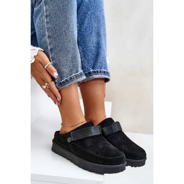 No Doubt Shoes – wholesale Träskor – dam – DAMTOFFLOR MED FUSKPÄLSFODER BEKVÄMA SLIP-IN MULE SLIDER TRÄSKOR19