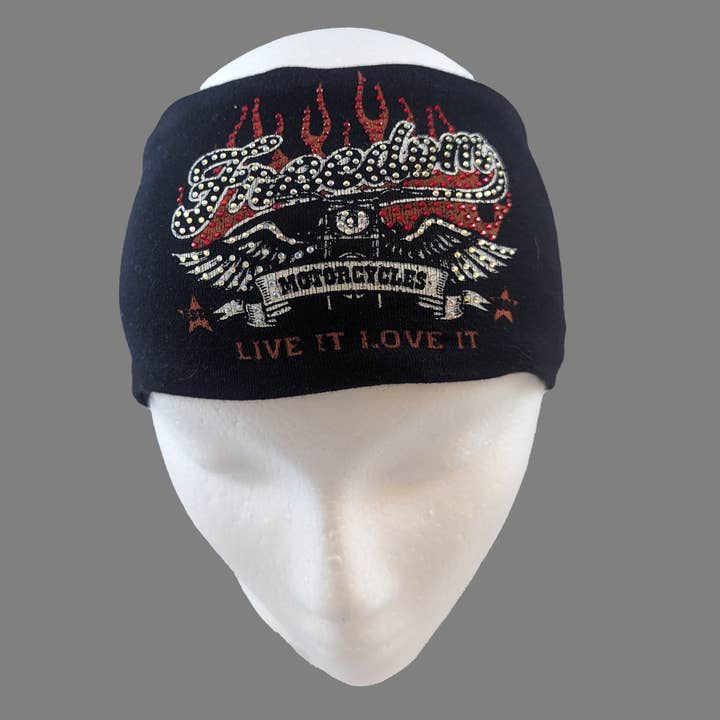 Gem City Attire - Wholesale Fashion Headband - Women's - HW101R - Freedom Flames head wrap0