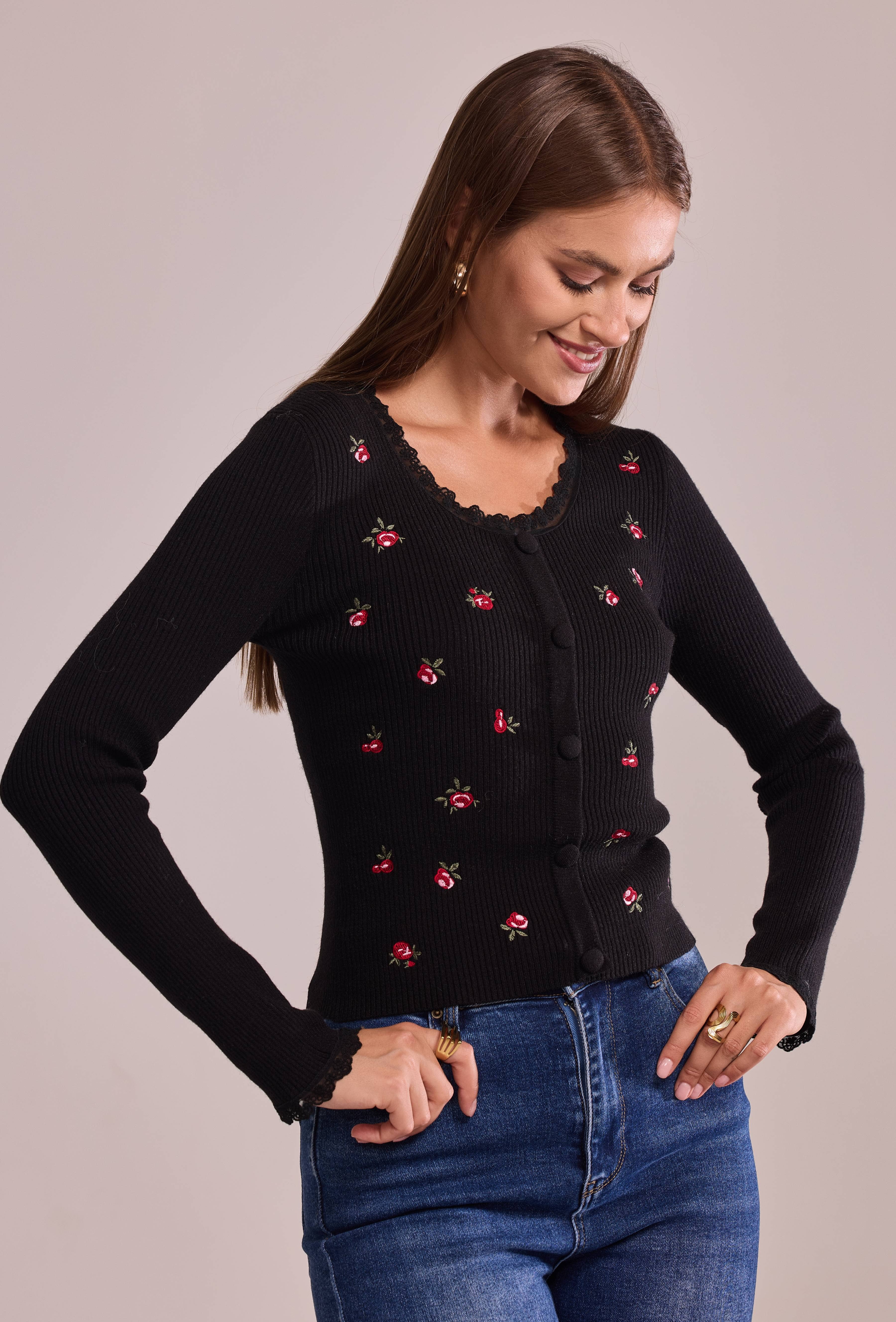 Cherry Paris - Wholesale Knit Sweater - Women's - Pull Ysée - IY2570227