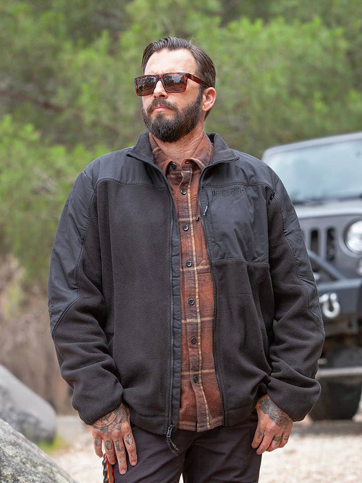 Bruin Fleece Zip Up - Black for wholesale by Off The Grid Surplus