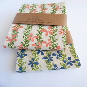 Lauren Floral Tea Towel Set by Anna Whitham